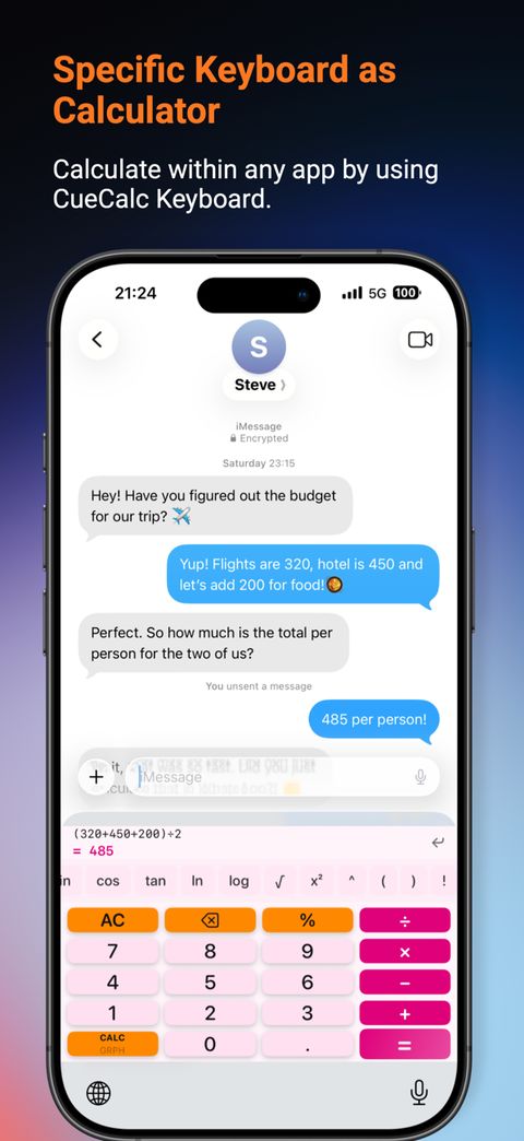 CueCalc im App Store — die Tastatur als Rechner